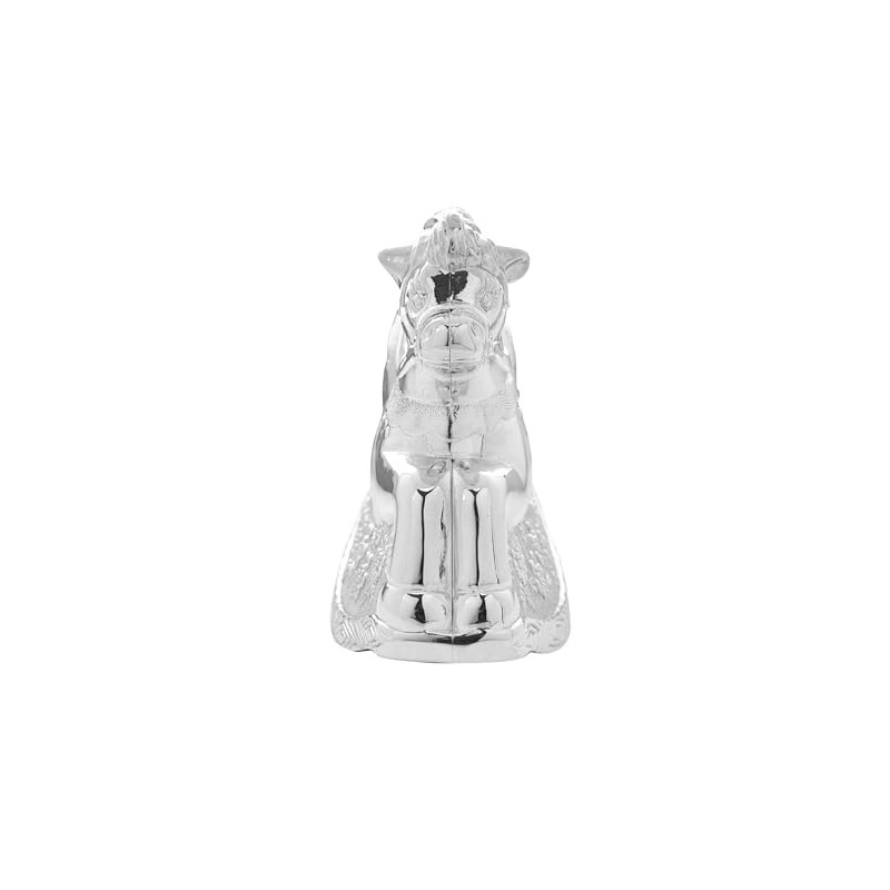 Rocking Horse Money Box 13cm Silver Plated Money Bank for