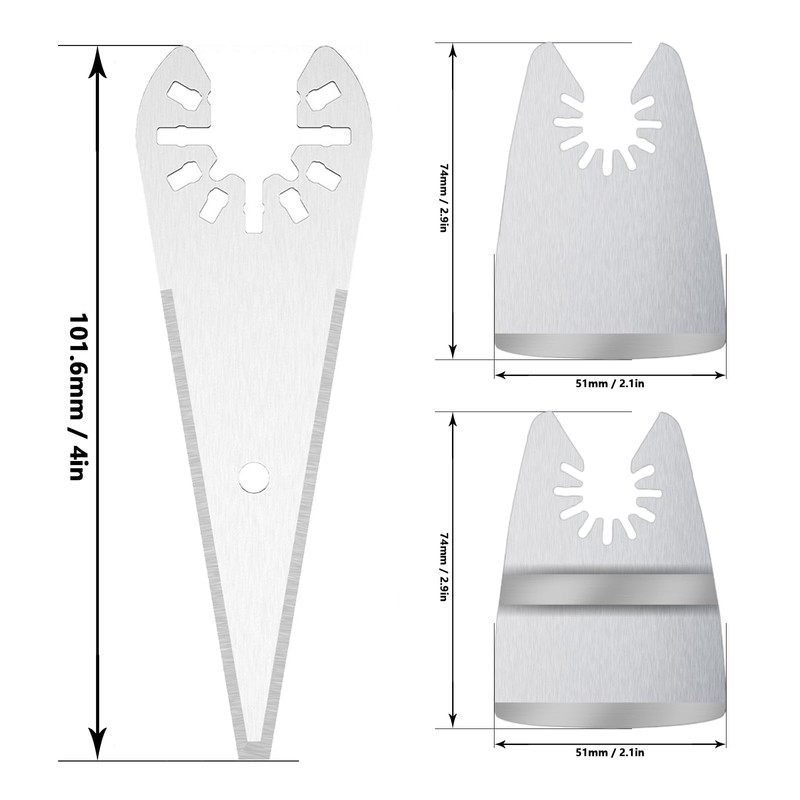 9pcs Oscillating Scraper Blades for Caulk Adhesive sealant Removal, Universal