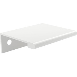 Richelieu Hardware BP98983330 Lincoln Collection 1 5/16-inch (33 mm) Center-to-Center White Modern Cabinet and Drawer Edge Pull Handle for Kitchen, Bathroom, and Furniture