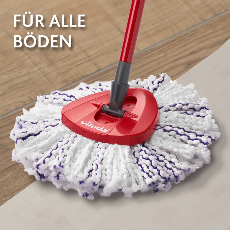Vileda Turbo 3-in-1 EasyWring&Clean Mop Replacement Heads, Microfibre Mop Heads