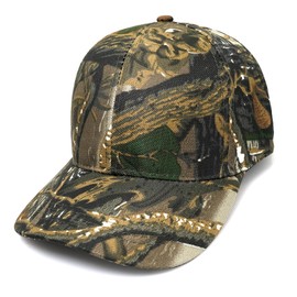 Initlove Jungle Camouflage Baseball Cap Hunting Outdoor Sunhat for Men Women B