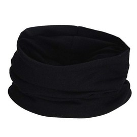 Jasmine Silk Pure Silk Snood/Scarf Silk Neck Warmer Tube Balaclava Black