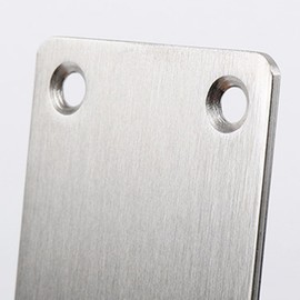 FEEIMOL Pack of 20 Stainless Steel Perforated Plates, Flat Connectors, Wood Connectors, Perforated Plates, Silver Connecting Plate, Metal Connector, Repair Plate for Wood, Furniture, 1.5 mm Thickness,