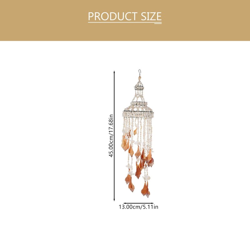 Veemoon Conch Sea Shell Wind Chime Nautical Hanging Wind Chime