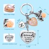 Friend Gifts Initial Keychain A-Z Letter Side by Side or
