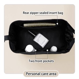 Waterproof Travel Toiletry Bag,Large Makeup Organizer Bag for Organize Toiletries, Cosmetics, Shaving Accessories for Men Women（Black）
