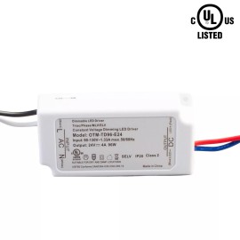 LEDupdates Dimmable LED driver 24v 96w power supply AC to DC for LED strip under cabinet