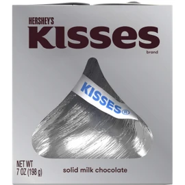 HERSHEY'S KISSES Solid Milk Chocolate Candy Gift Box, 7 oz