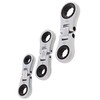 VIM Tools Nano Flex Ratcheting Wrench Set - 3pc Double-Sided