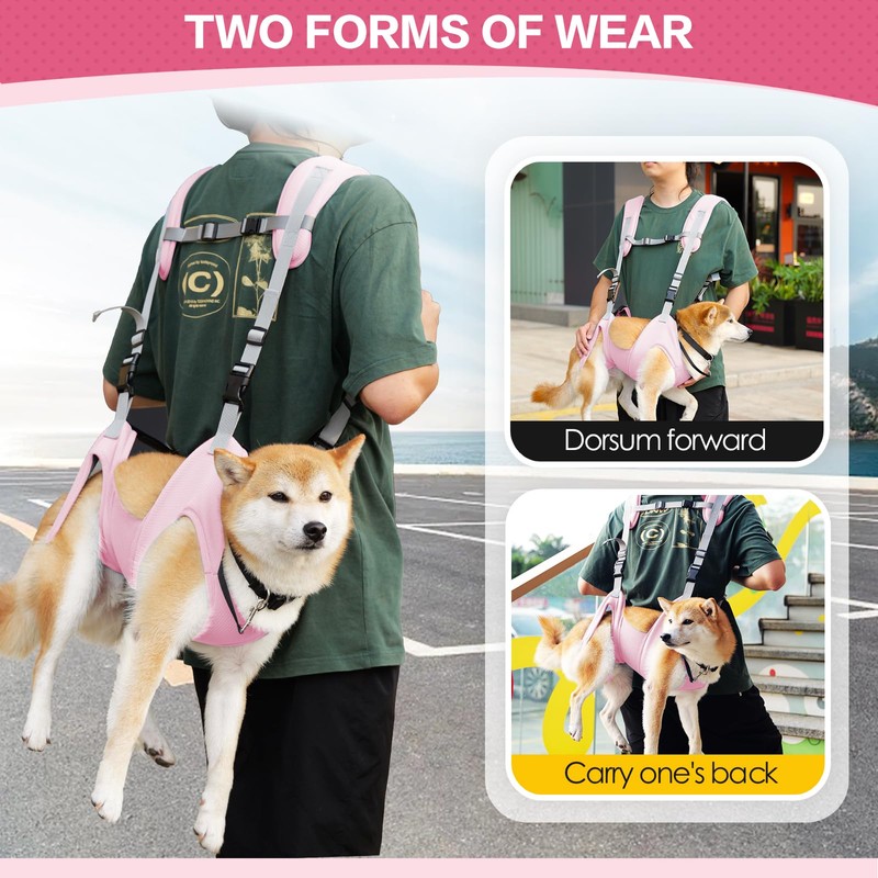 Dog Carrying Bag,Adjustable Portable Breathable Mesh Cat Dog Shoulder Assist