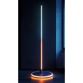 Wfiia Corner Floor Lamp - Smart RGBICW LED Corner Lamp with App & Remote Control, 16 Million DIY Colors & 68+ Scene, Music Sync, Timer Setting, Color-Changing Ambient Lighting for Bedroom, Living Room