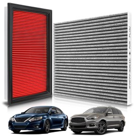 AUTOKAY 16546-V0100 27277-3JC1C Engine Cabin Air Filter Fit for Nissan Altima 2013-2018 Maxima 2016-2023 Murano 2015-2024 Pathfinder 2013-2020 for Infiniti QX60 2014-2020 V6 3.5L RE# AF4278 C48162
