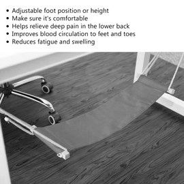 Foot Hammock Under Desk Footrest, Adjustable Office Footrest, Foot Hammock Breathable Adjustable Portable Under Desk Foot Rest Swing for Office Home(Blue)