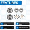 Wahparts Set of 2 Front Wheel Hub Bearing Assembly Compatible