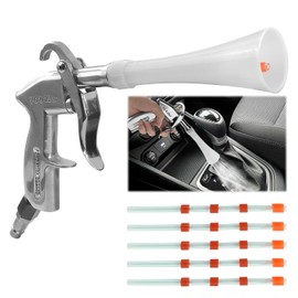 Compressed Air Cleaning Gun Working Pressure 6-9.2 Bar, Blow Gun Compressed Air without Container with 5 Pieces Hose, Compressed Air Gun, Effectively Removes Dirt in Car Interior Cleaning