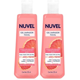 Gel Limpiador Facial Nuvel  Con Extracto de Toronja Natural 235 ml  Para Todo Tipo de Piel  Ingredientes Naturales  Limpieza Suave Profunda (Paquete  