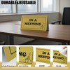 In a Meeting Triangular Table Tent Sign - High Visibility