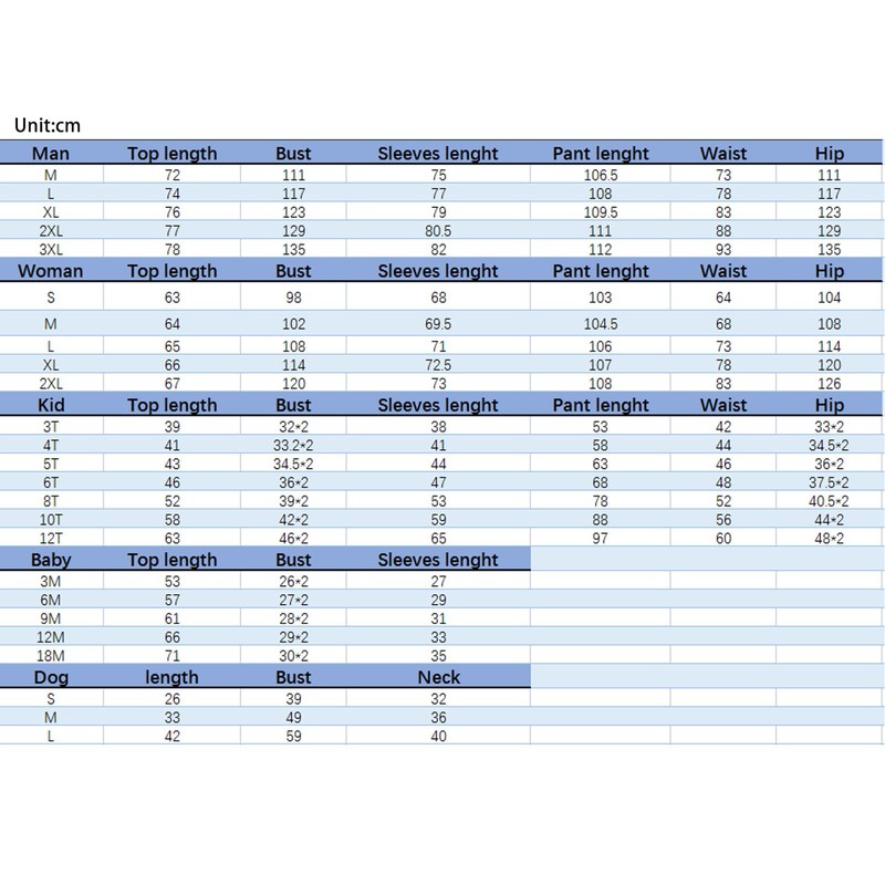 Awoscut Christmas Family Matching Pajamas Sets Christmas PJ's Letter Print