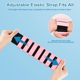 Adjustable Wrist & Ankle Weights - Set of 2, Wearable Wrist & Ankle Weights Bracelet for Yoga, Dance, Barre, Pilates, Cardio, Aerobics, Walking (Pink, 2Lb*2)