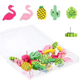 GHPKOTW 50 Reißzwecken, Flammenvogel Pinnadeln Kaktus Heftzwecken, Niedliche Reißnägel Dekorative Pinnwandnadeln, Korktafel Nadeln Stecknadeln, Dekorative Kork Push Pins Für Fotos Wand Karten