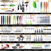 Portable 3-Layer Fishing Tackle Box,included 450 Pcs Accessories Kit