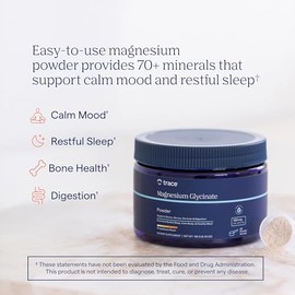 Trace Minerals- “| Glicinato de Magnesio en Polvo | Suplemento de Magnesio 120 mg | Bebida Sueño de Naranja con Sabor Natural