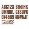 Stiffie Uniline Brown 3" Boat & PWC Registration Decals •