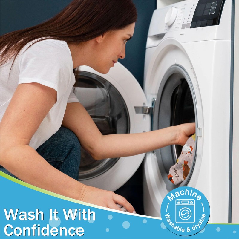 aiwkjdns Kitchen Towels 2 Pcs Cotton Strawberry and Chicken Kitchen