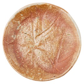 Marui Pottery MR-3-4127 Shigaraki Ware Hechimon Plate, Diameter Approximately 4.3 inches (11 cm), Scarlet, Brown