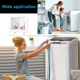 Lidertik Washing Machine Outlet Box PEX-B with Copper Hammer Arrestors, Inlet 1/2 inch PEX-B Crimp Barb F1807 x Outlet 3/4 inch NH Thread LI-XYJH-620(1 PCS)