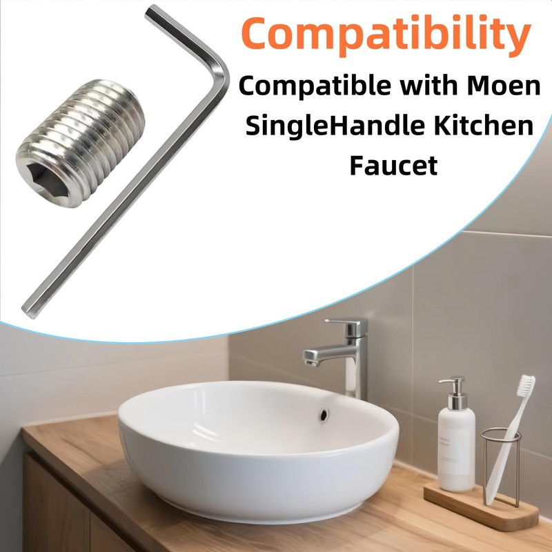Screw Kit Replacement for 155023, Compatible with Moen Single Handle