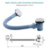 Clicker Bath Waste Waste with Overflow G1 1/2" Pop Up