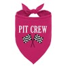 Pit Crew Dog Bandana, Deep Pink Pet Dog Triangle Scarf, Checkered Flags Race Car Flag Dog Bandana, Funny Cute Dog Bandana, Gift for Dog Lover, Dog Bandana for Small Medium Large Dogs (D63)