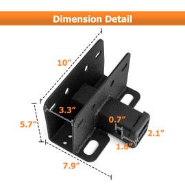 WeiSen 2" Rear Trailer Hitch Receiver Class 3 Towing Hitch & 4-Pin Trailer Wiring Harness Kit Compatible with Ford Bronco 2021-2024 2/4 Door (Not Fit Bronco Sport)