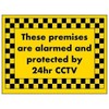 VSafety Premises Alarmed and Protected by CCTV Sign - 200mm