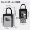 2 Pack 4 Digit Combination Key Lock Box,Weatherproof Key Safe
