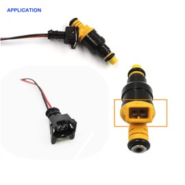 Fuel Injector Connector EV1 OBD1 Plug Wire Harness Pigtail Wiring Loom Clip Cut & Splice 2-Wire Female - 8pcs