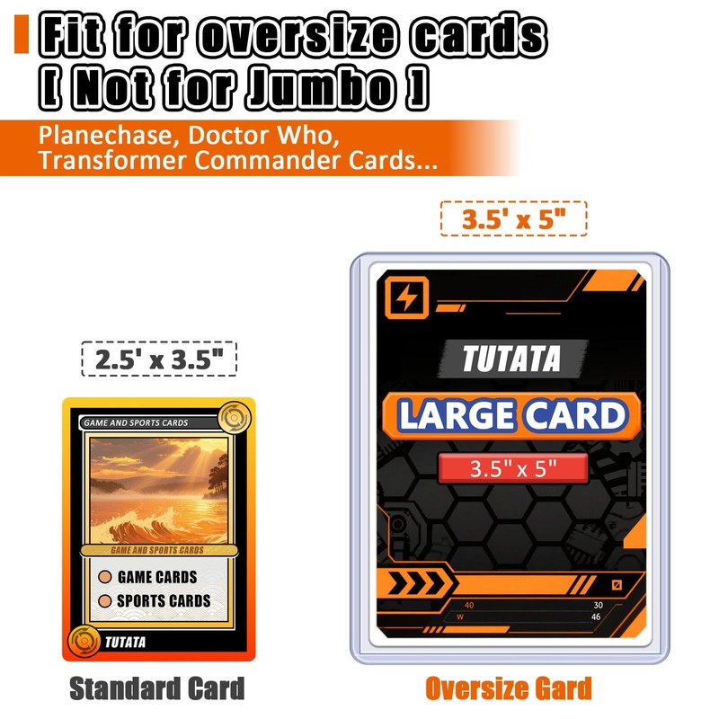3.5x5 Inches Oversize Card Topload Holders – 12 Pack, Premium