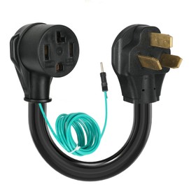 AQQHSAIN 1.5FT Welder Plug Adapter Cord NEMA 10-50P Male to Dryer 14-30R Female with Ground Wire,3 Prong to 4 Prong Dryer Adapter,30A, 125V/250V