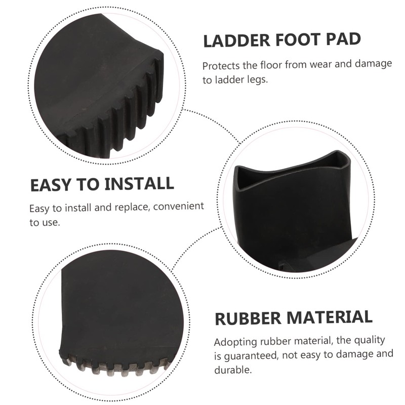 WOONEKY 2Pcs Non Slip Ladder Feet Covers Durable Pads for