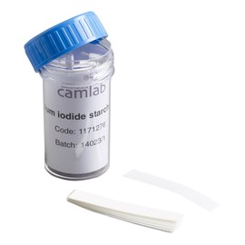 Camlab 1171276 Potassium Iodide Starch Test Paper Booklets, 10 Books x 20 Strips
