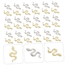 FRCOLOR Snake Nail Charms Set 40pcs Zodiac Nail Charms for DIY Manicure Decorations in Zinc Alloy