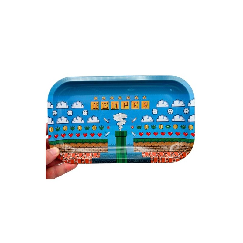 Rolling Tray - Rotating Tray - Decorative Metal Tray -