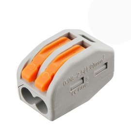 100 Pcs Lever Connectors Nuts 2 Conductor Combination Compact Wire Connectors Fast Connection Terminal 28-12 AWG Suitable for Multiple Types