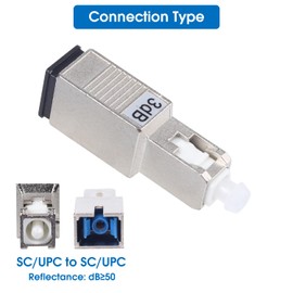Duogalia 5 Pack SC/UPC Fiber Optic Attenuator 3dB, Fixed Single Mode Fiber Optic Attenuator, SC-UPC Male to Female