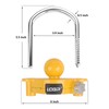 LCGP Yellow Trailer Hitch Lock with Combination Lock, Fits 1-7/8,2