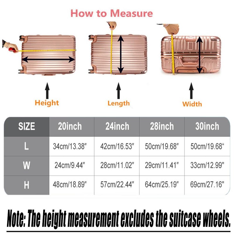 3 Piece Luggage Protector Suitcase Cover Set – Lightweight Clear