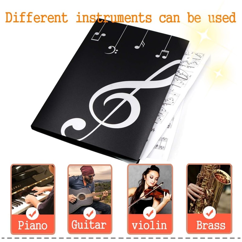 Liyquint Sheet Music Folder,Music File Folder, Music Binder, A4 Sheet