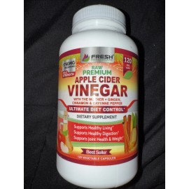 Fresh Healthcare Apple Cider Vinegar Capsules Max 1740mg with Mother - 100% Natural & Raw