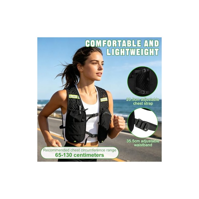 Running Vest for Men and Women, Hydration Backpack with Water